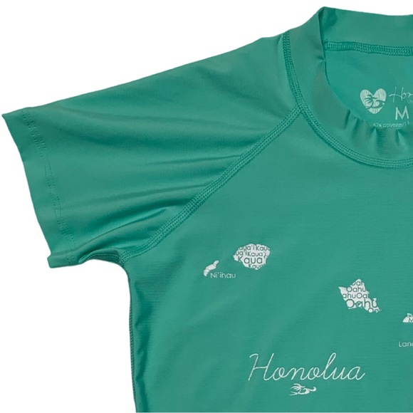 Honolua Surf Company Short Sleeve Rashguard UV Protection Swim Shirt - Picture 3 of 13